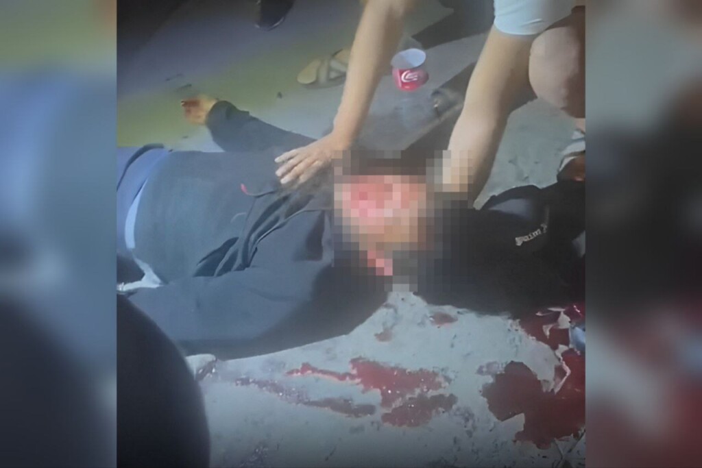 Алматинцы засняли на видео жестокое нападение с ножом