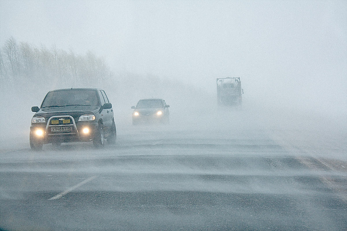 Ливень на трассе