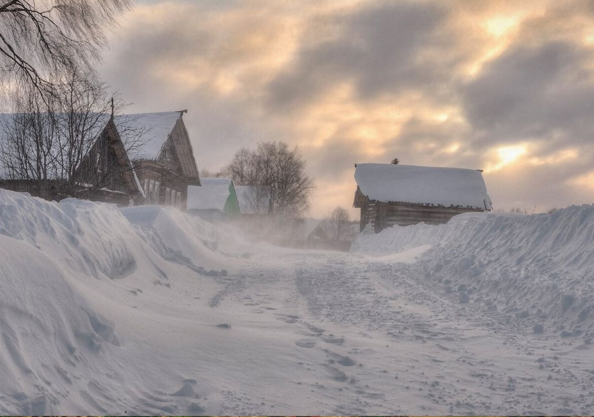 Снежные холмы трубопровод