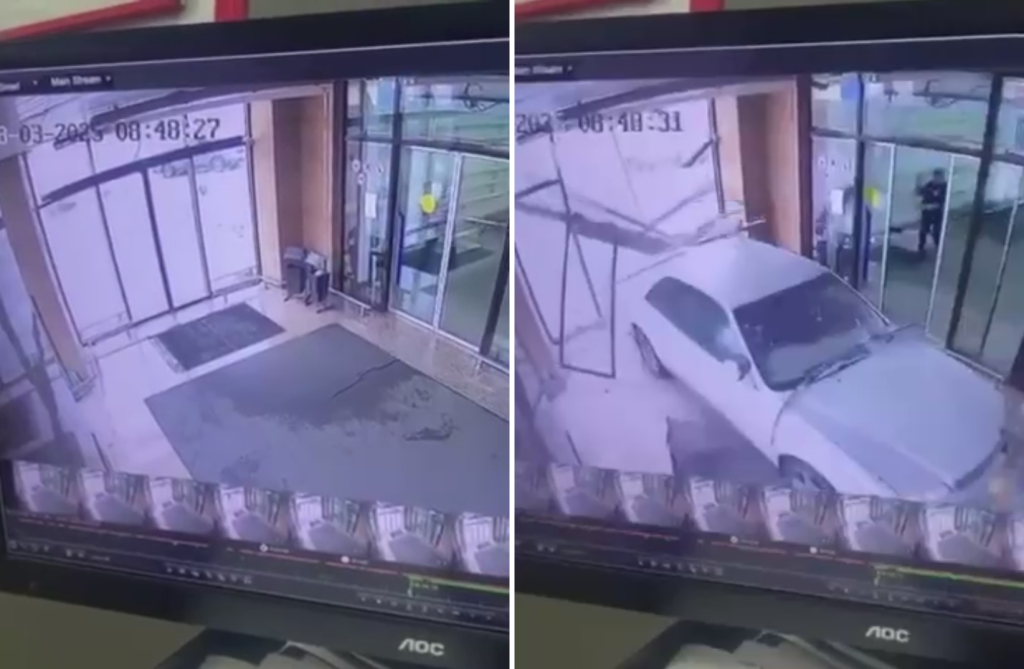 Парковка не удалась: в Павлодаре водитель Toyota влетел в супермаркет Small