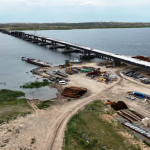 Как строят самый длинный мост в Казахстане