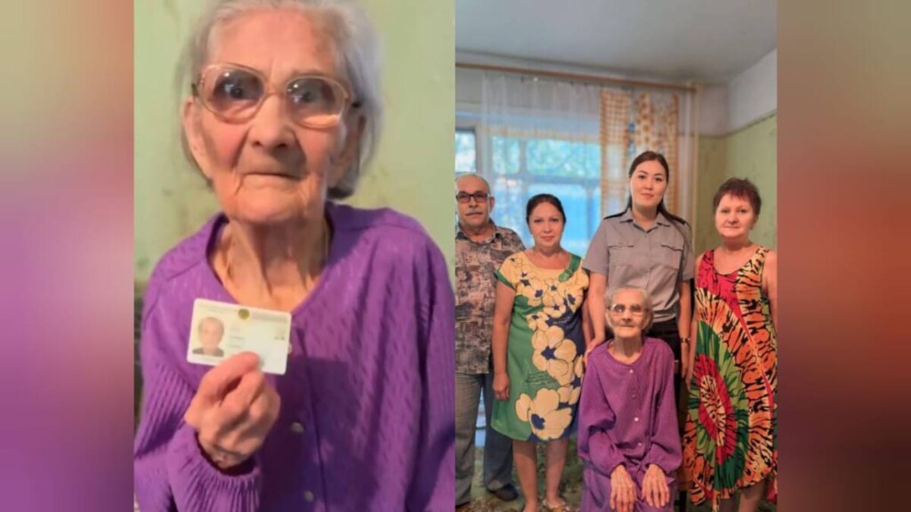 Новое удостоверение личности вручили 100-летней казахстанке полицейские ВКО